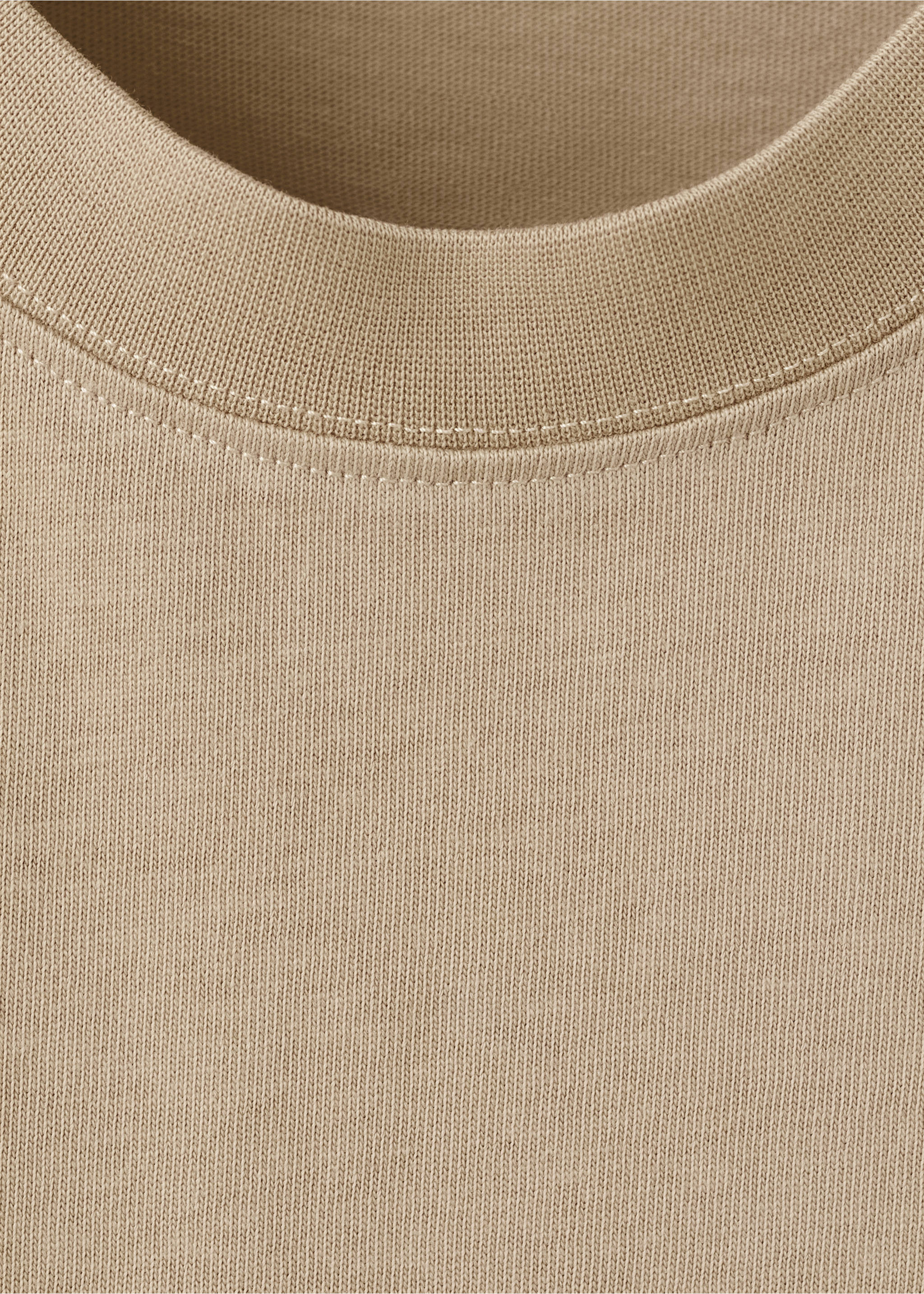 تي شيرت قطني 100٪ مع نص مطبوع - تفاصيل المنتج 0, بيج. Ref: 27025995-00.