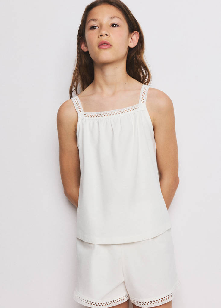 Short pyjamas with openwork details — Off White