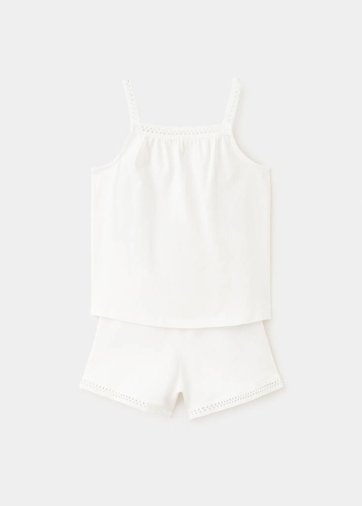 Short pyjamas with openwork details — Off White