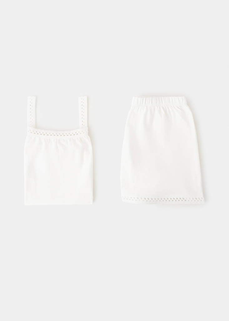 Short pyjamas with openwork details — Off White