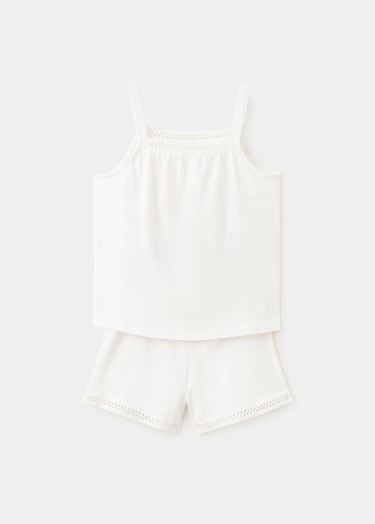 Short pyjamas with openwork details — Off White