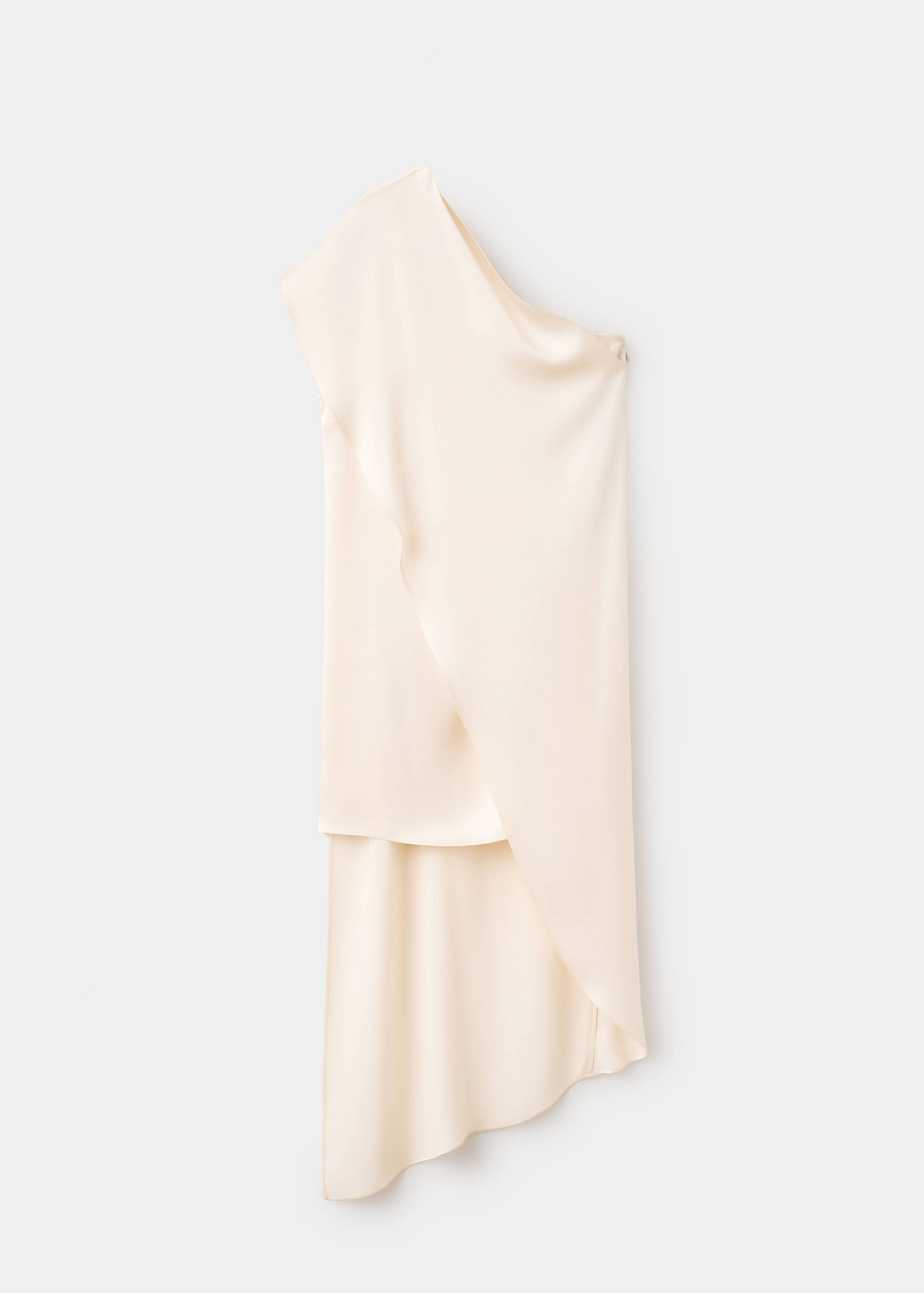 Robe asymétrique satinée combinée - Article sans modèle