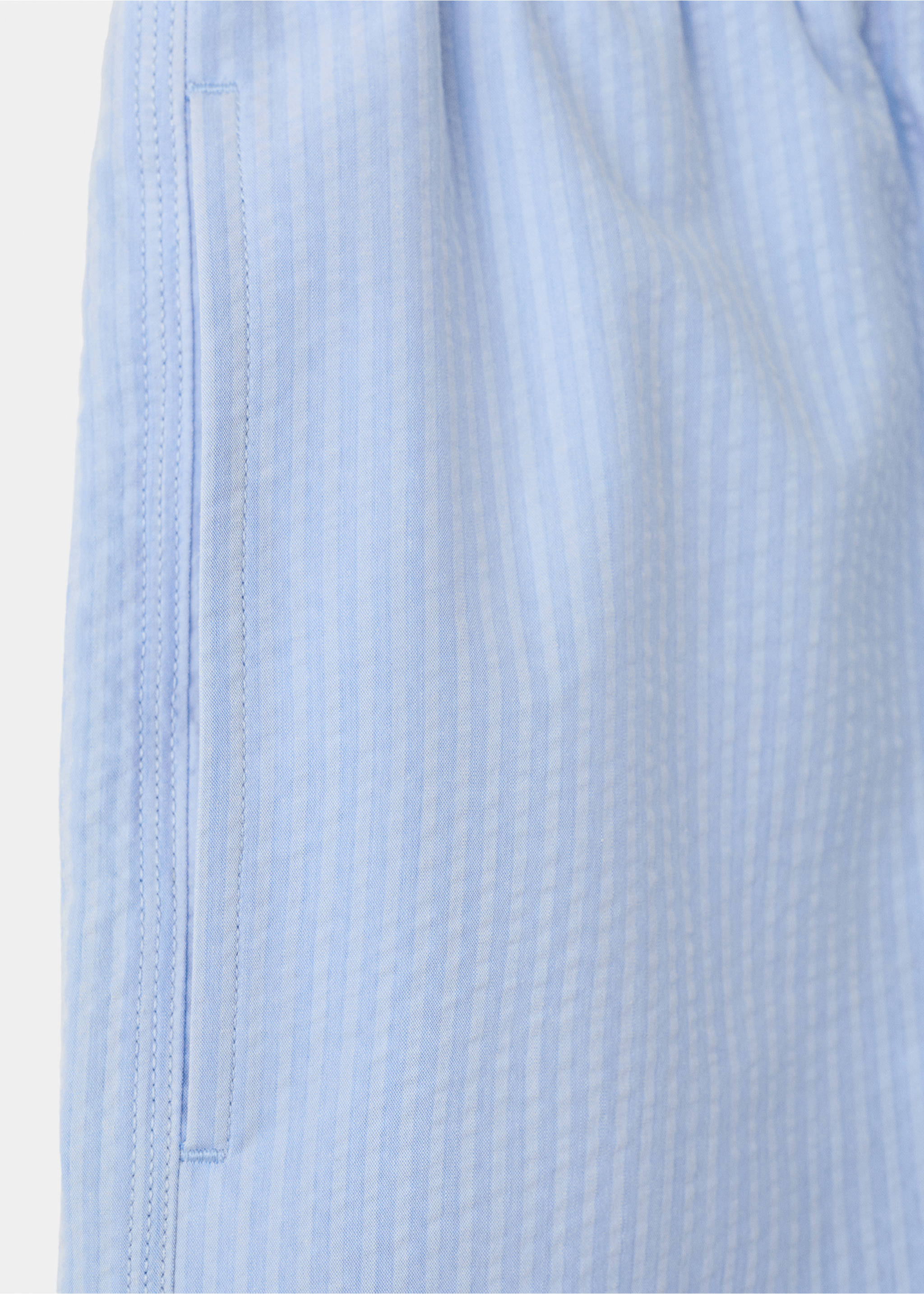 Seersucker striped swimsuit - Details of the article 0, Sky Blue. Ref: 27026001-00.