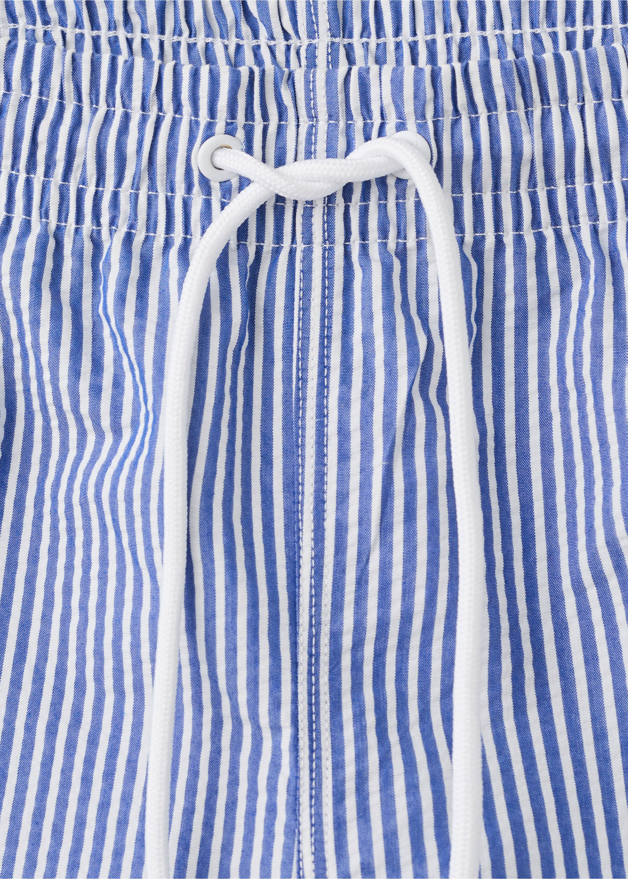 Seersucker striped swimsuit - Details of the article 8, Ink Blue. Ref: 27026001-00.