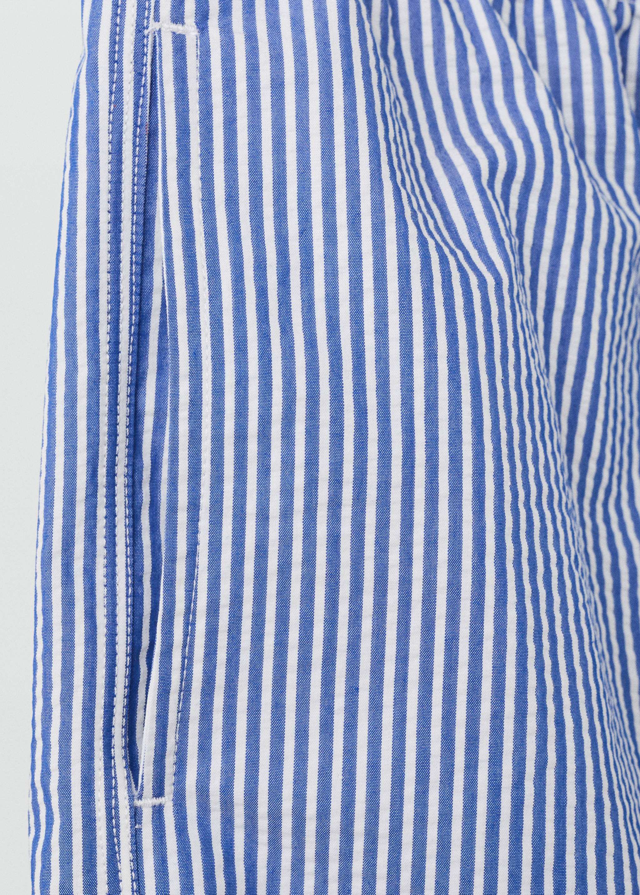 Seersucker striped swimsuit - Details of the article 0