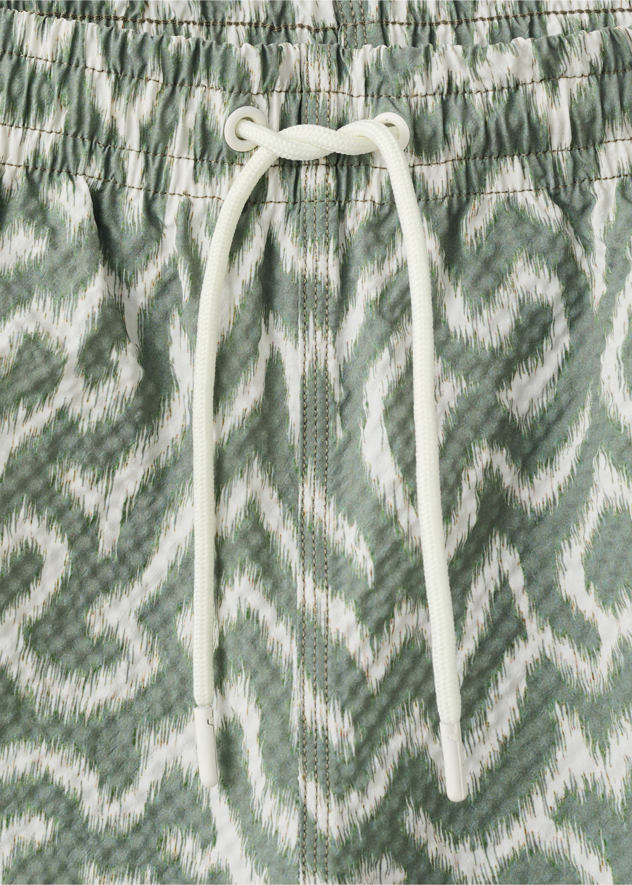 Плавательные шорты со шнурком и принтом - Деталь изделия 8, Хаки. Ref: 27026002-00.