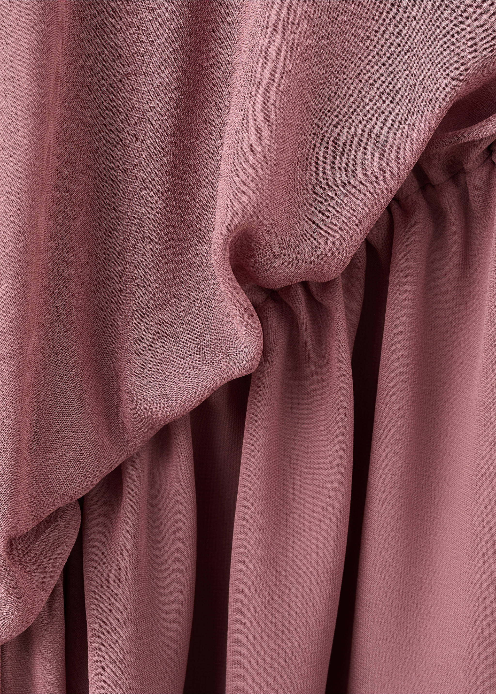 Vestido volantes manga asimétrica - Detalle del artículo 8, Rosa palo. Ref: 27026006-00.