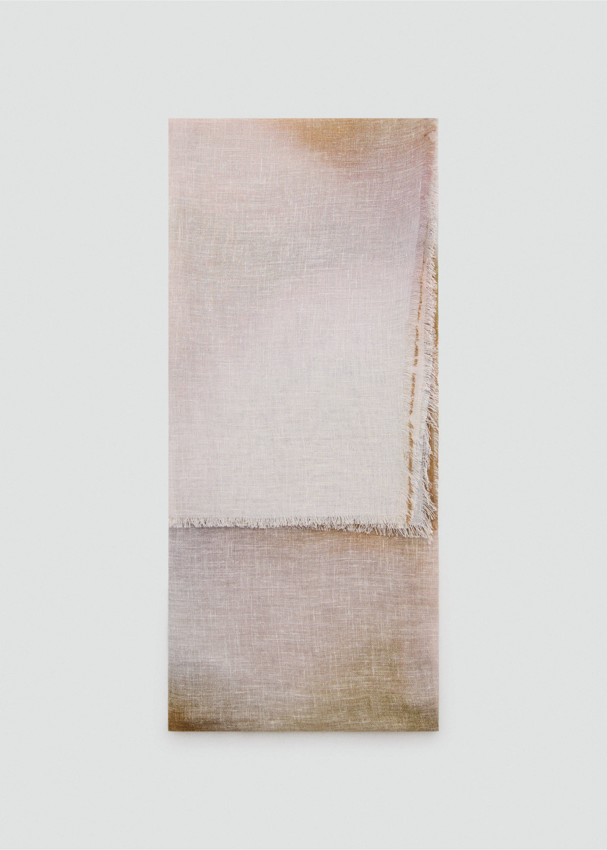 Ombre effect linen scarf - Article without model, Pink. Ref: 27026339-00.