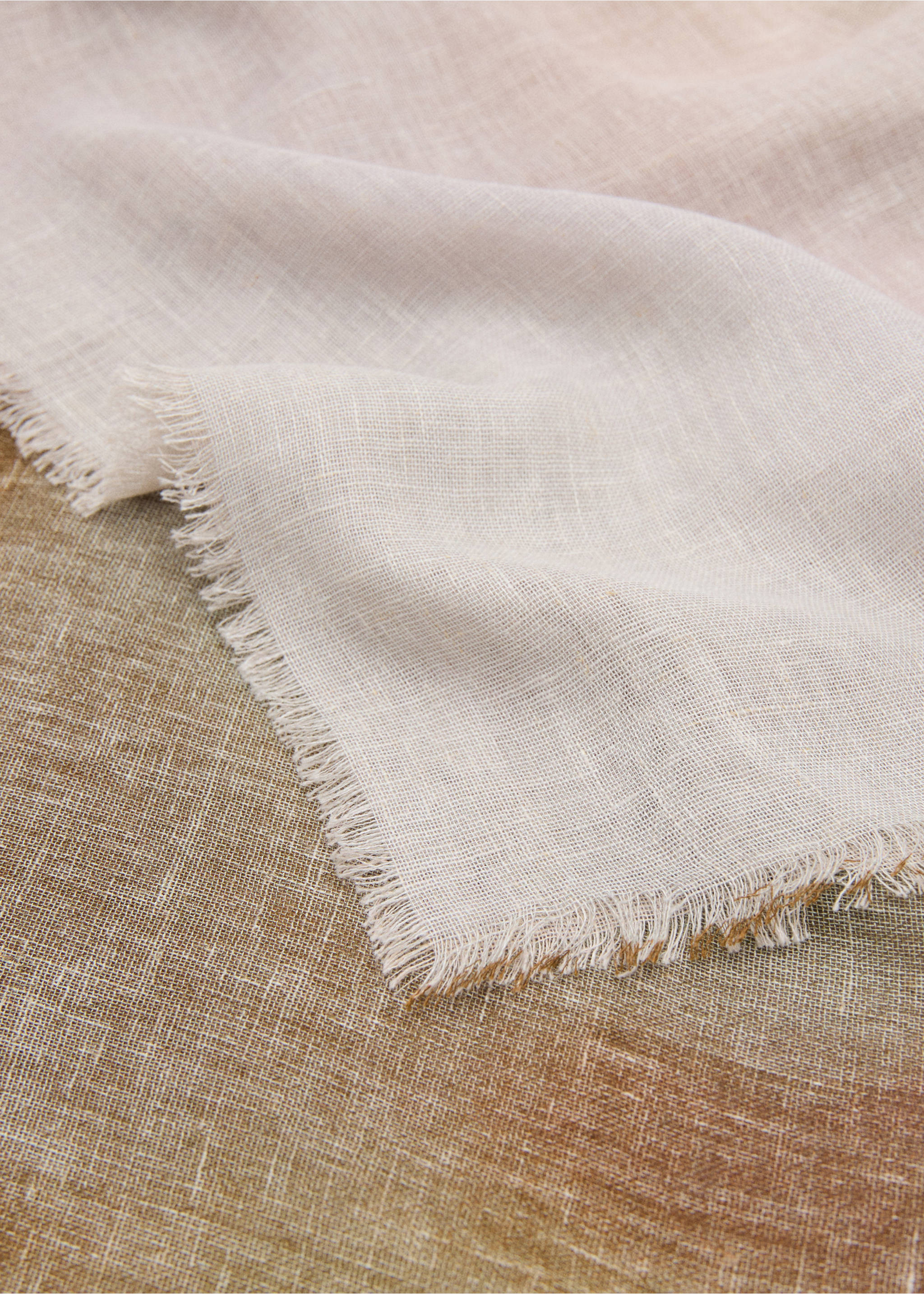 Ombre effect linen scarf - Medium plane, Pink. Ref: 27026339-00.