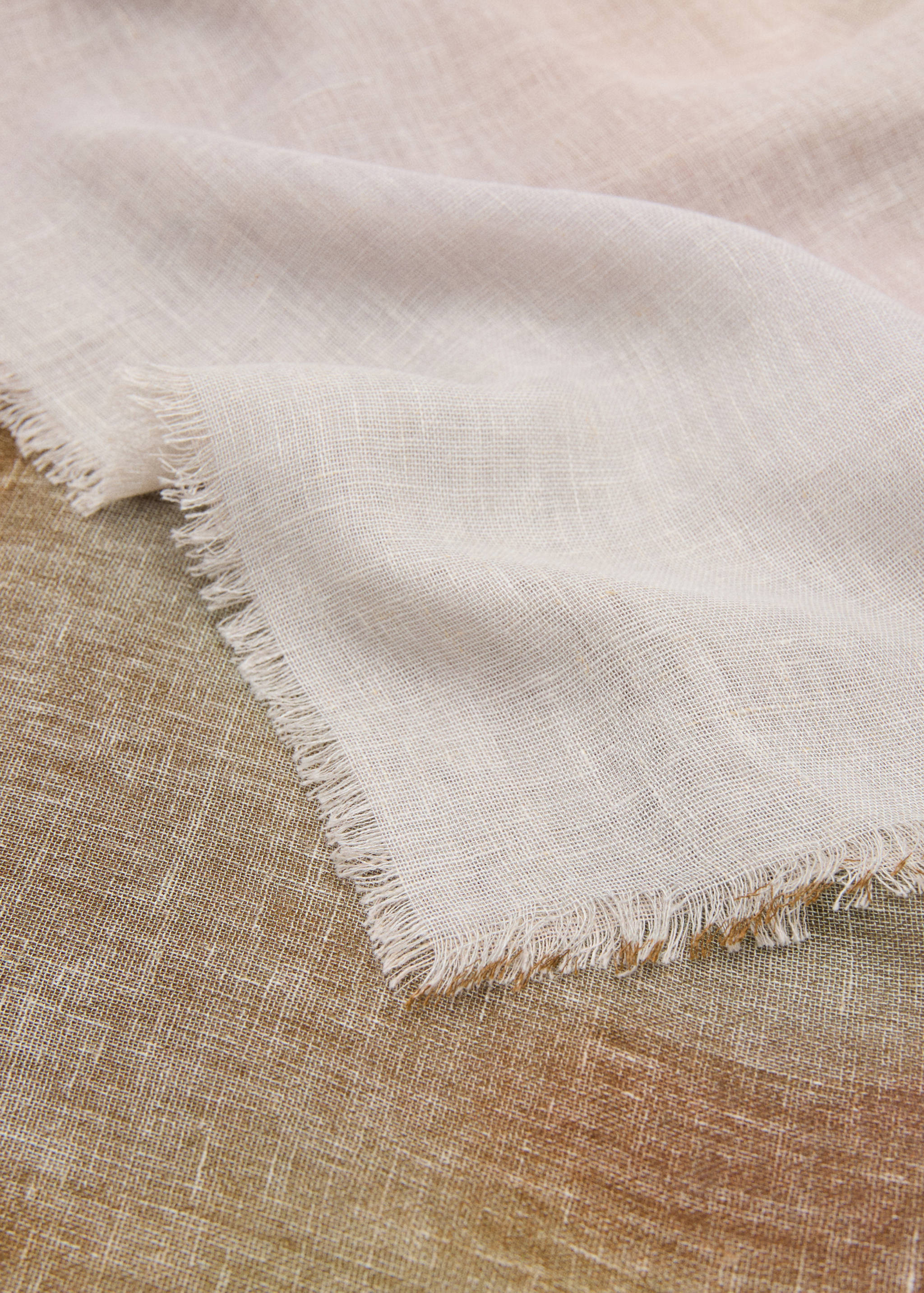 Ombre effect linen scarf - Medium plane