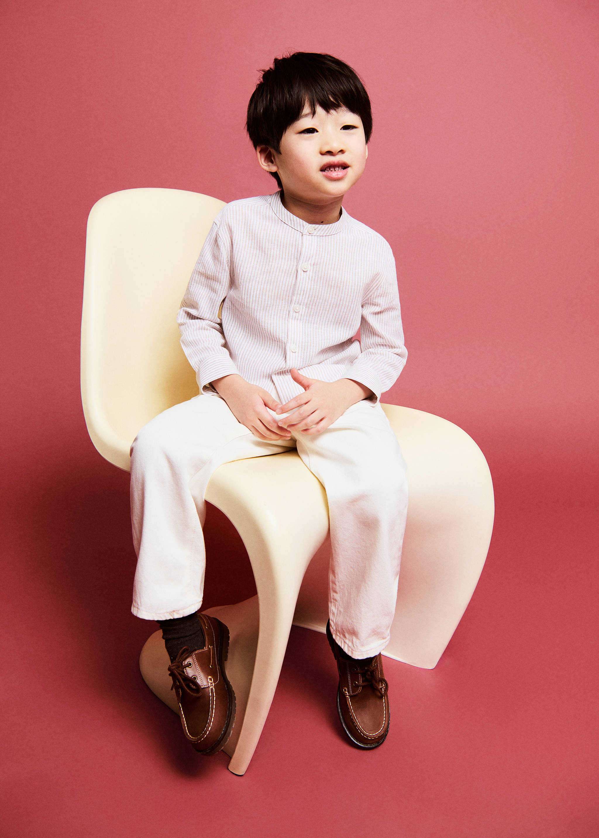 Camisa lino rayas - Plano general