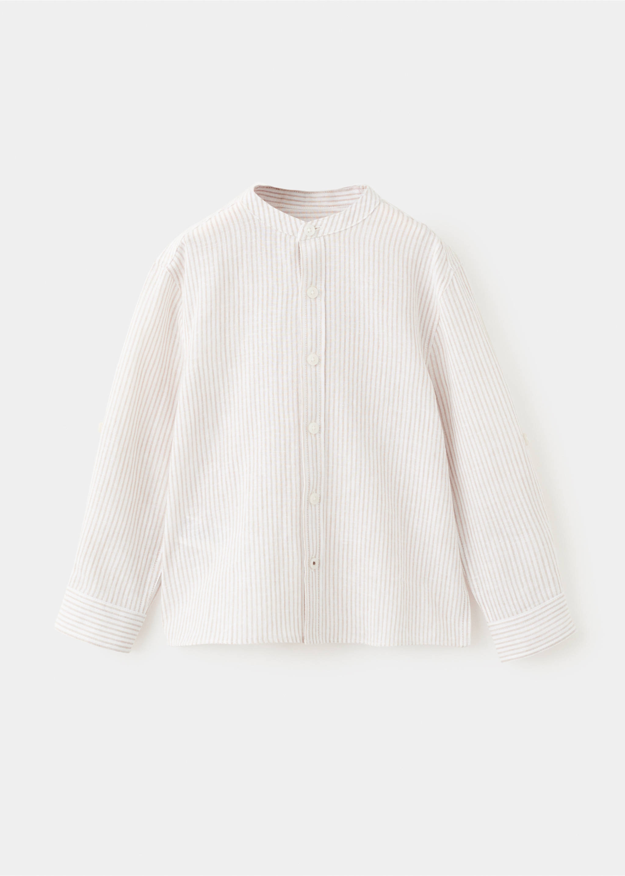 Camisa lino rayas - Artículo sin modelo, Arena. Ref: 27026340-00.