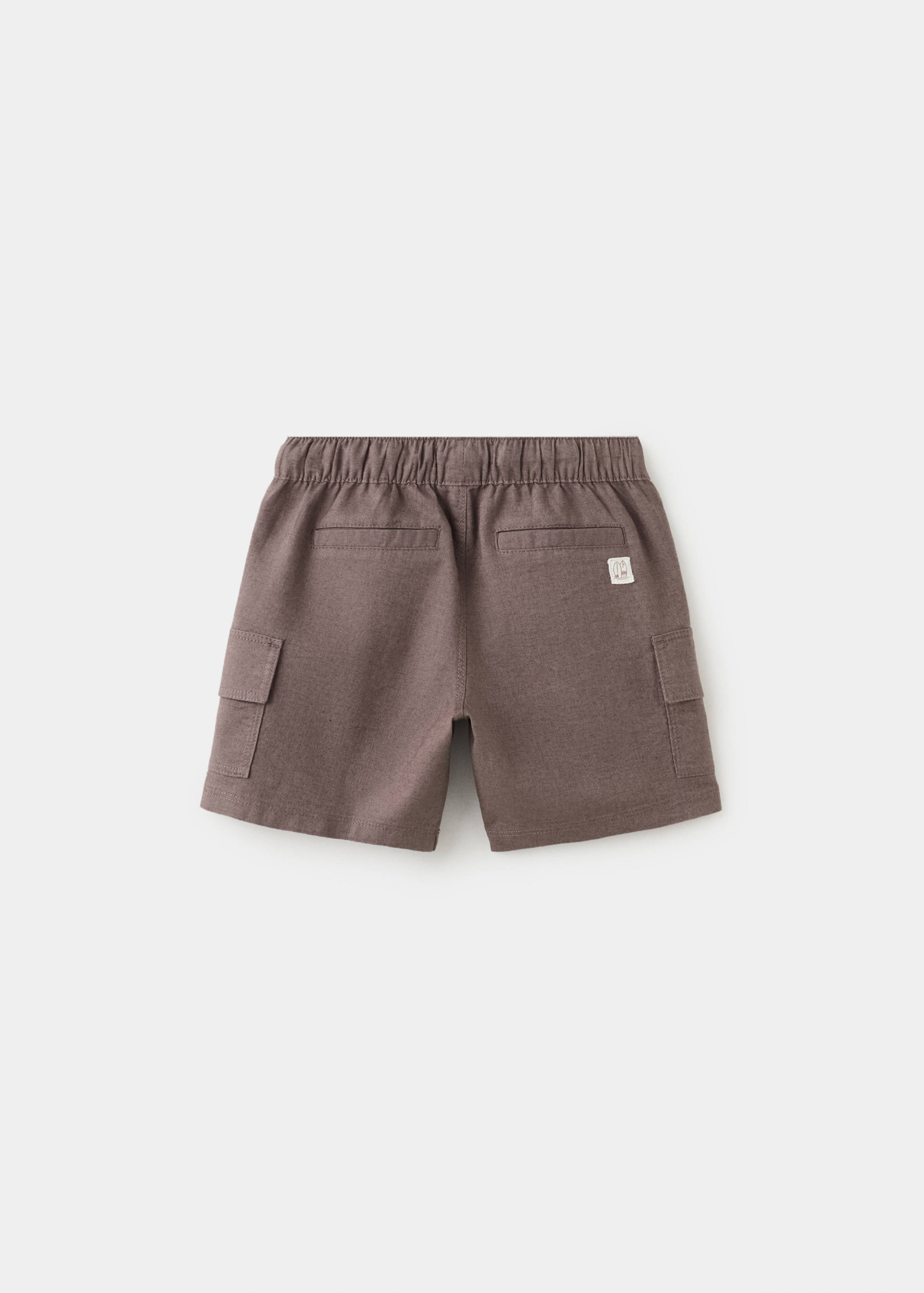 Bermudas cargo mezcla lino y algodón - Reverso del artículo