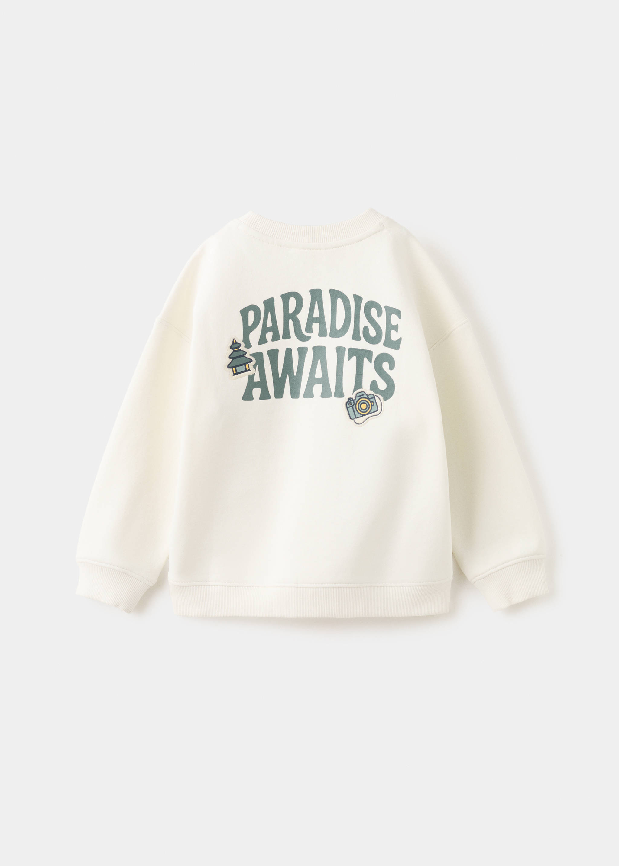 Sudadera algodón parches bordados - Reverso del artículo