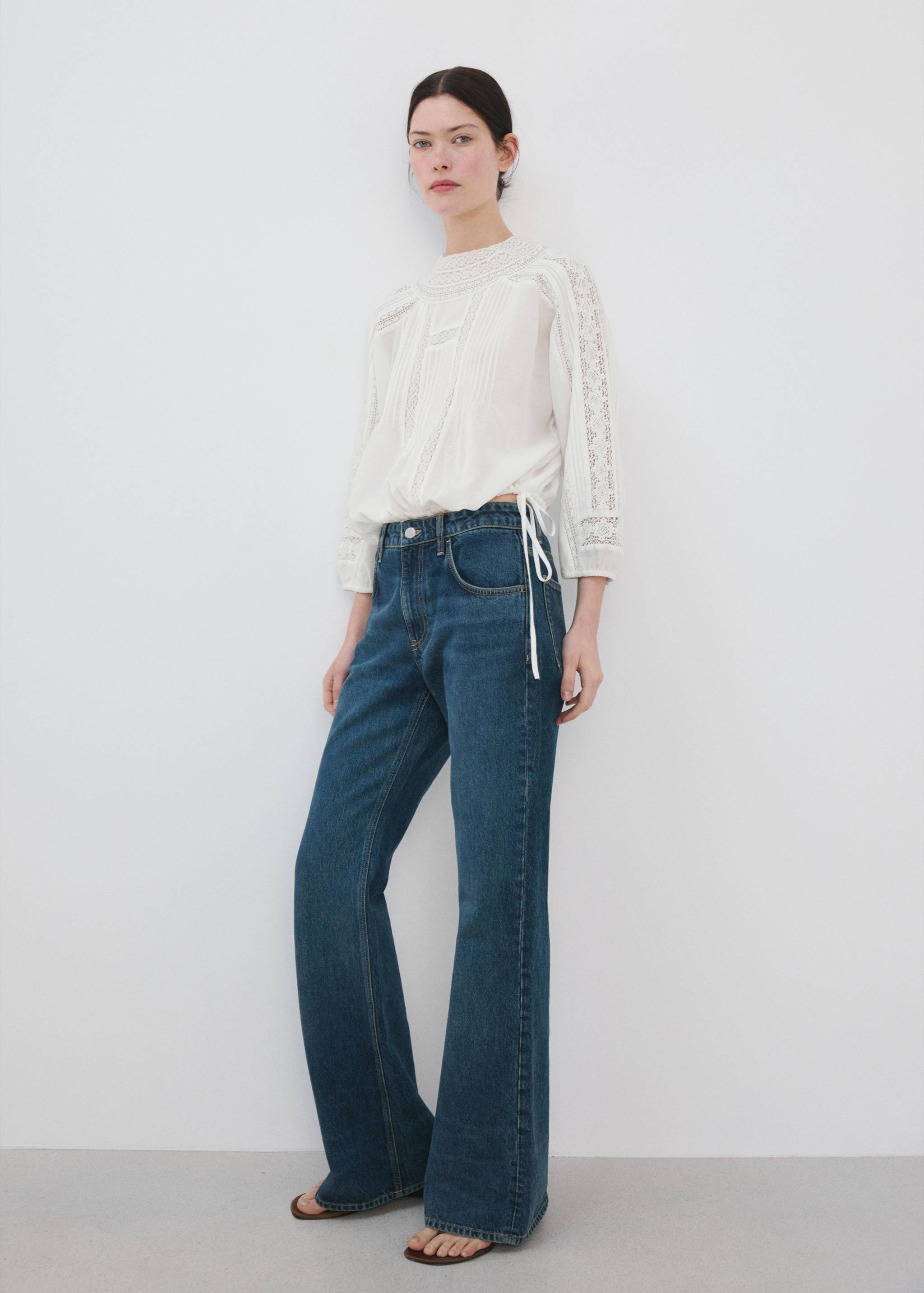 Embroidered openwork blouse - General plane