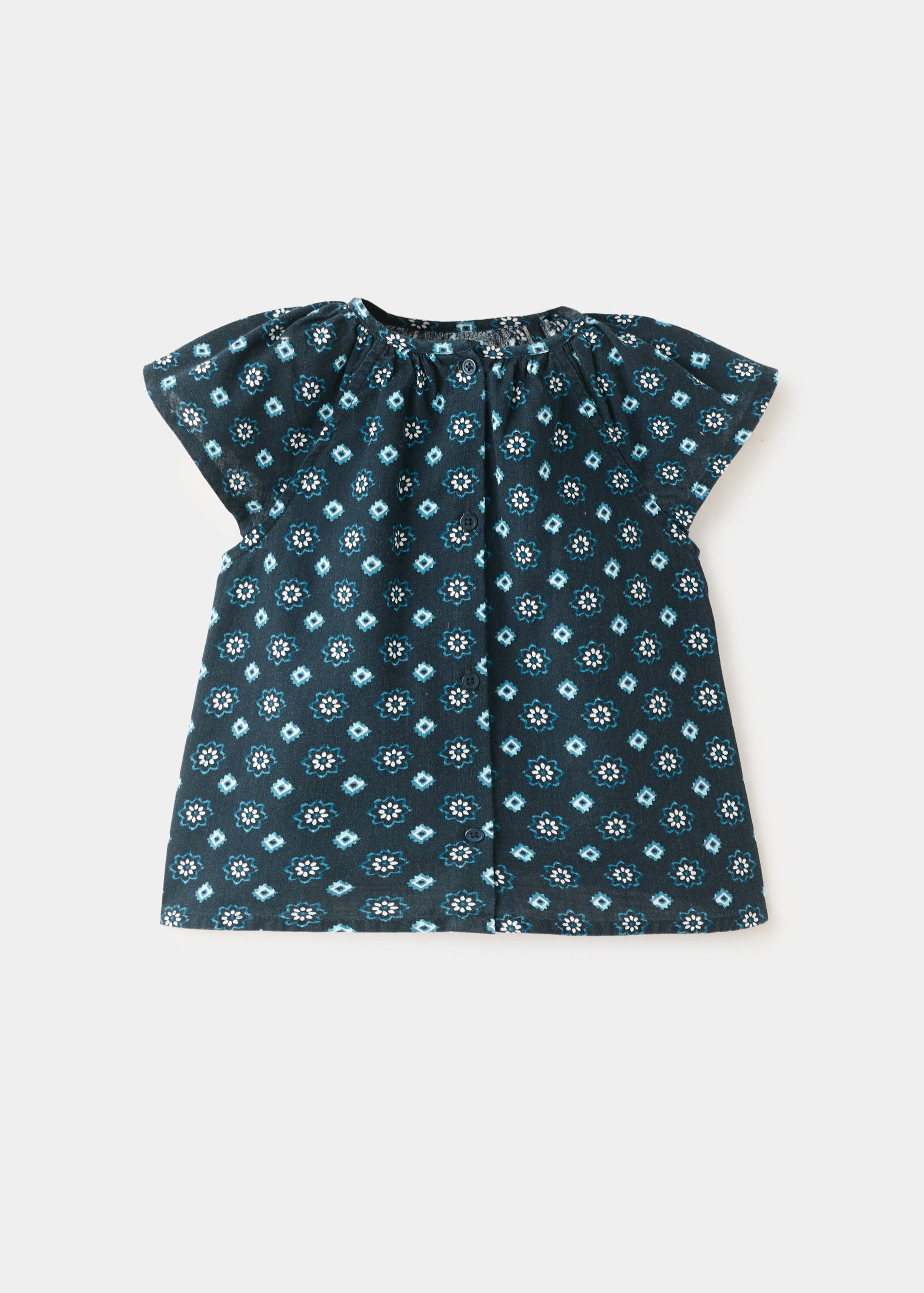 Blusa algodón flores - Reverso del artículo