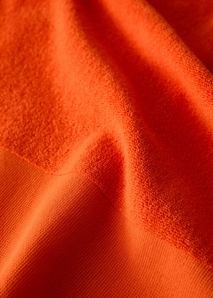 Plain overdyed beach towel with tassels — Orange