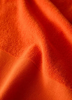 Plain overdyed beach towel with tassels — Orange 3