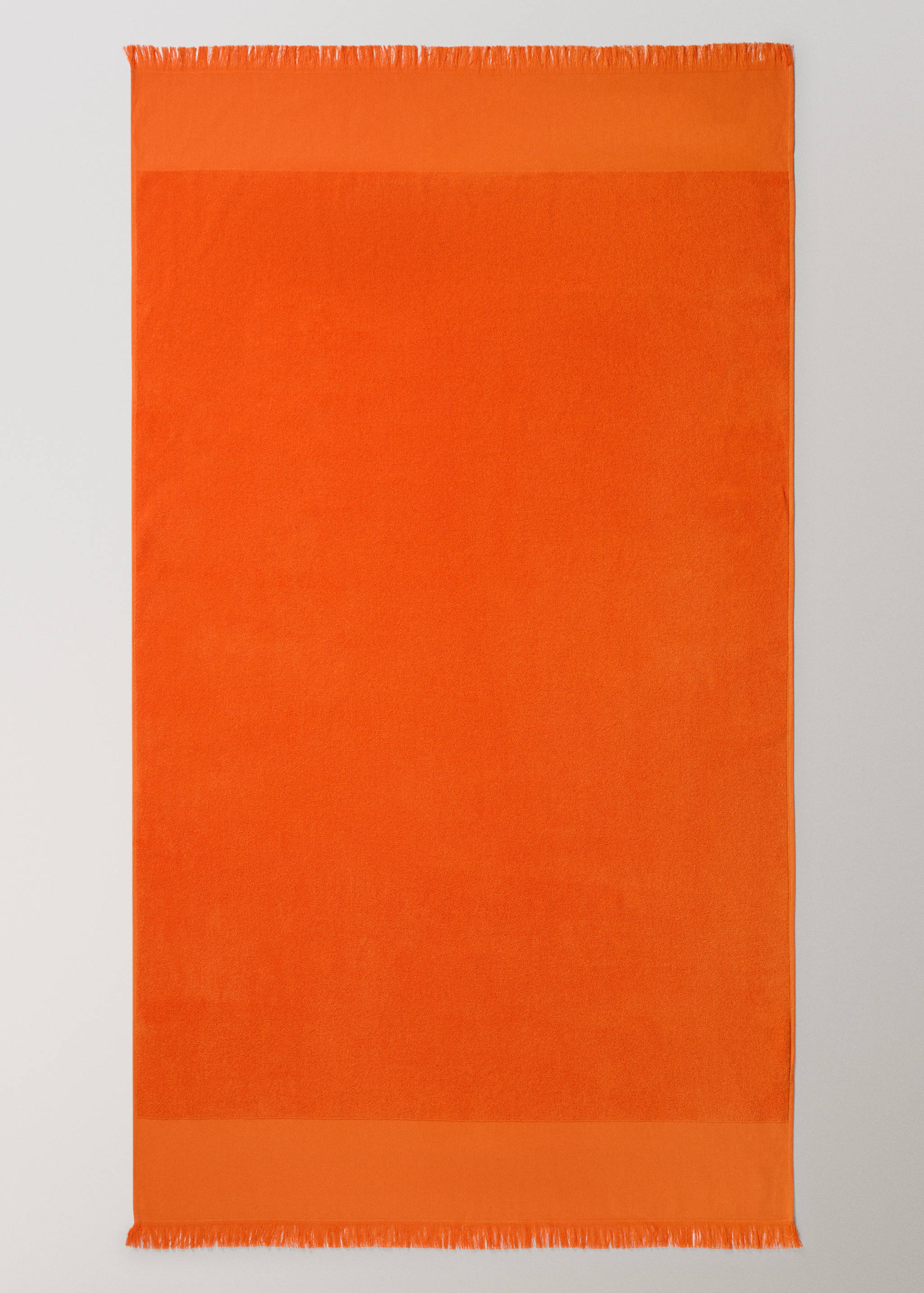 Πετσέτα παραλίας μονόχρωμη overdyed με κρόσσια - Λεπτομέρεια του προϊόντος 3