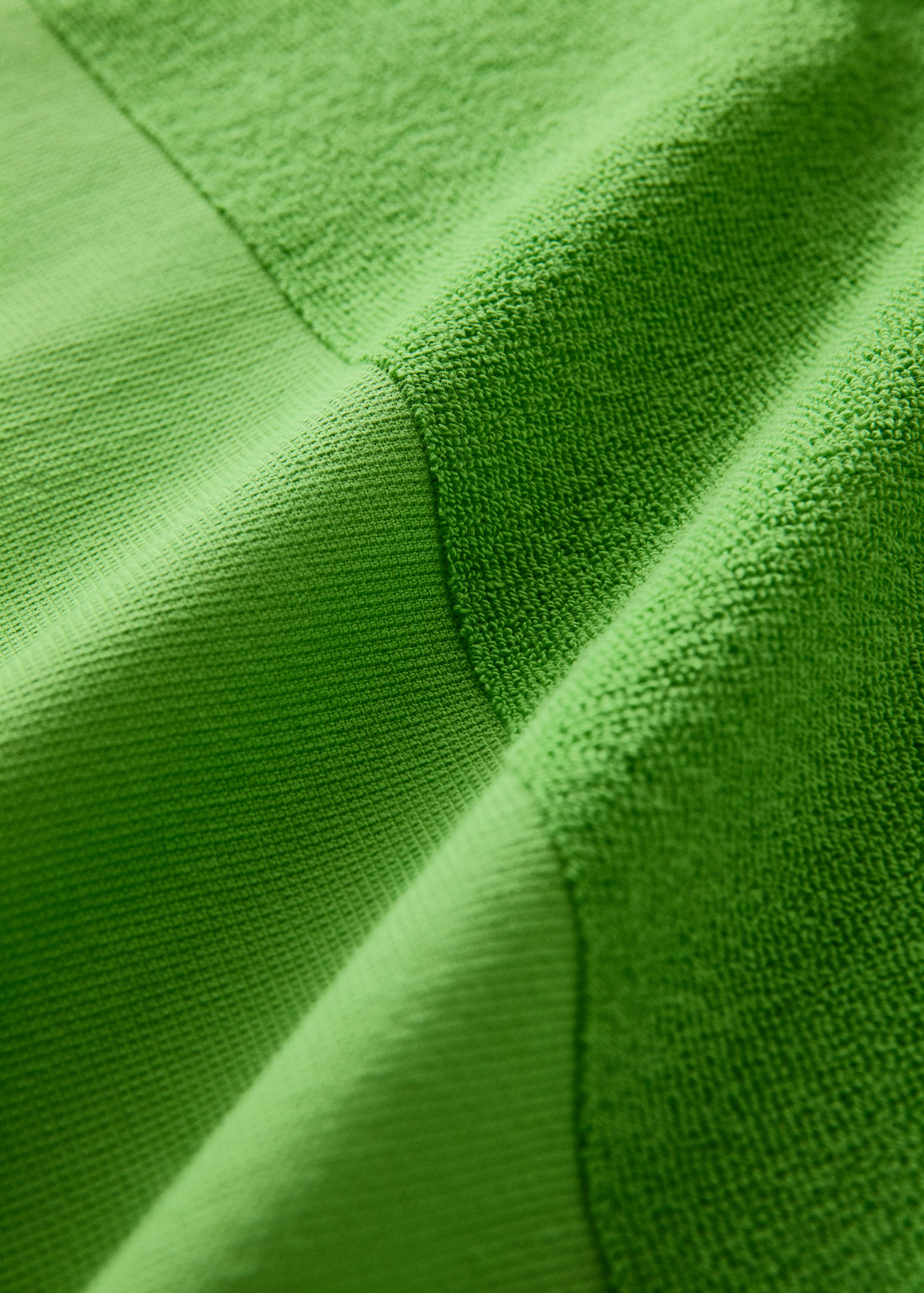 Πετσέτα παραλίας μονόχρωμη overdyed με κρόσσια - Λεπτομέρεια του προϊόντος 2