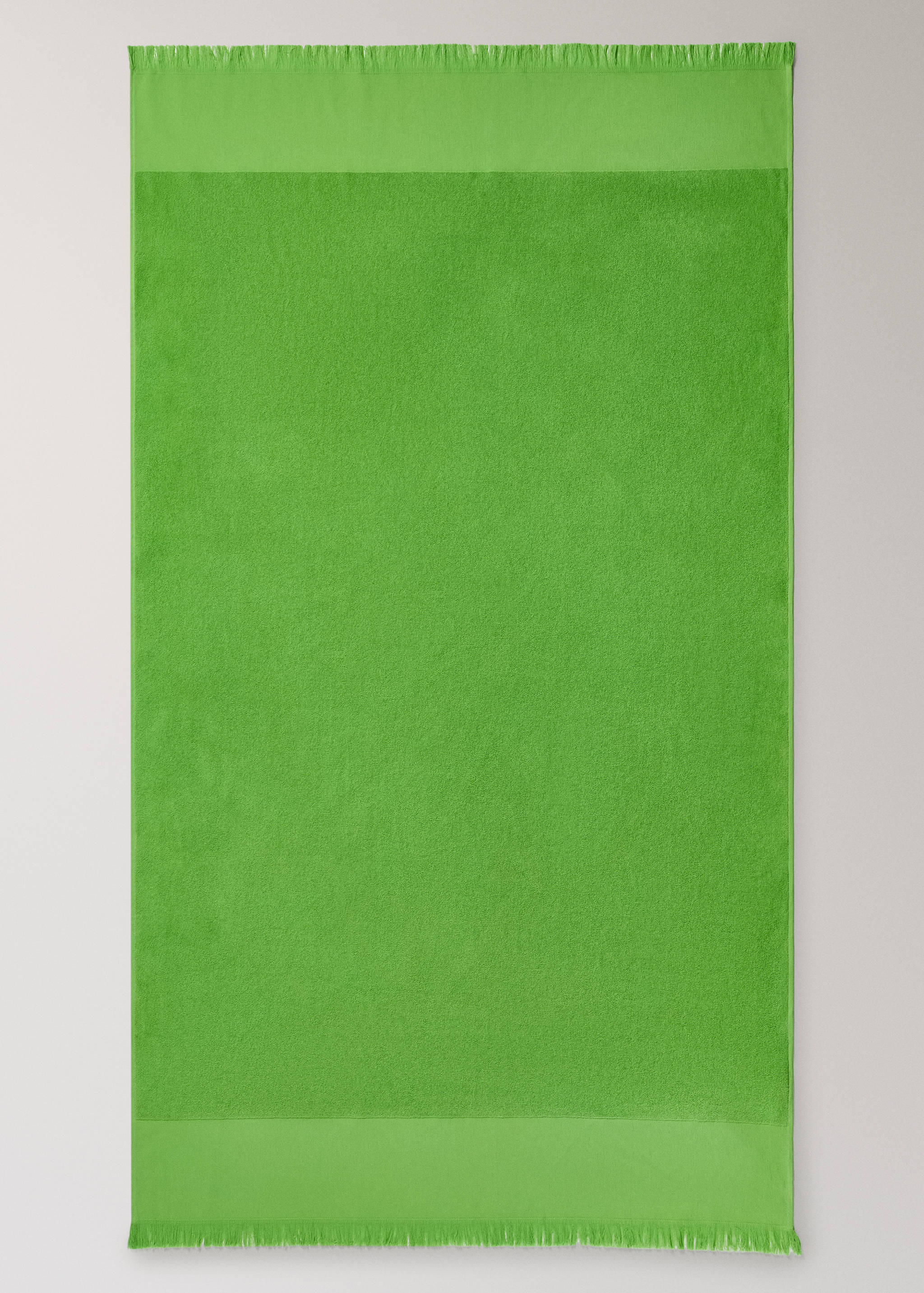 Πετσέτα παραλίας μονόχρωμη overdyed με κρόσσια - Λεπτομέρεια του προϊόντος 3