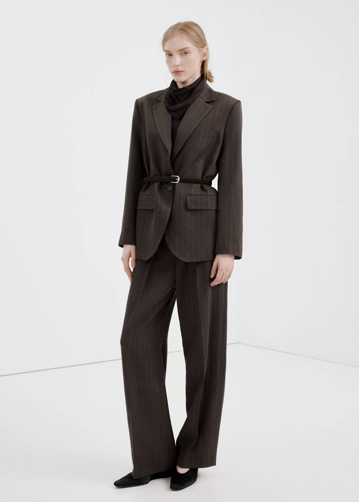 Lyocell suit trousers — Chocolate