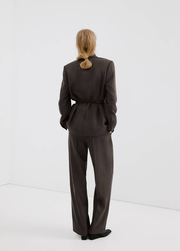 Lyocell suit trousers — Chocolate