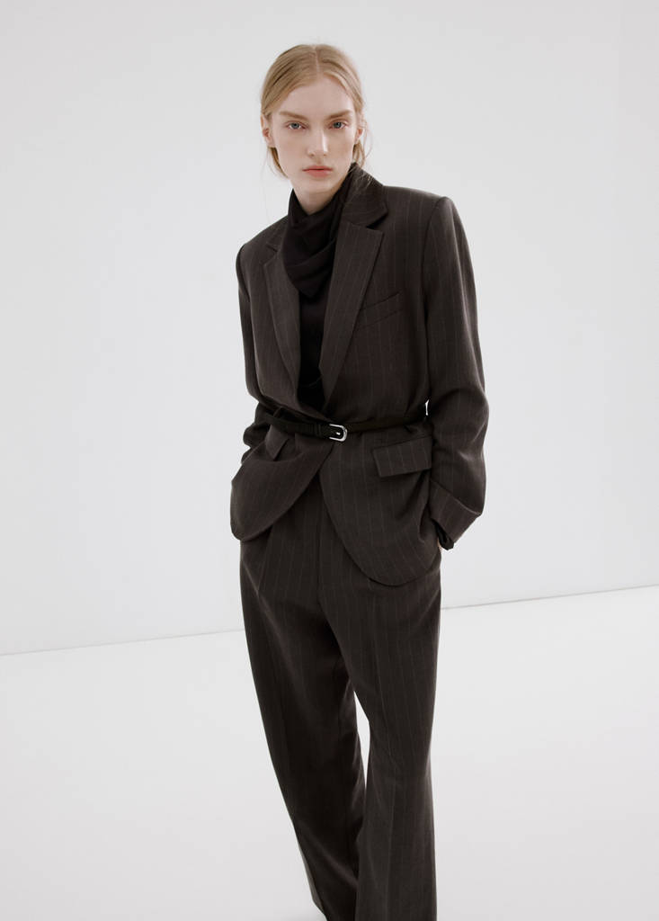 Lyocell suit trousers — Chocolate