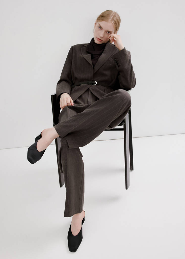 Lyocell suit trousers — Chocolate