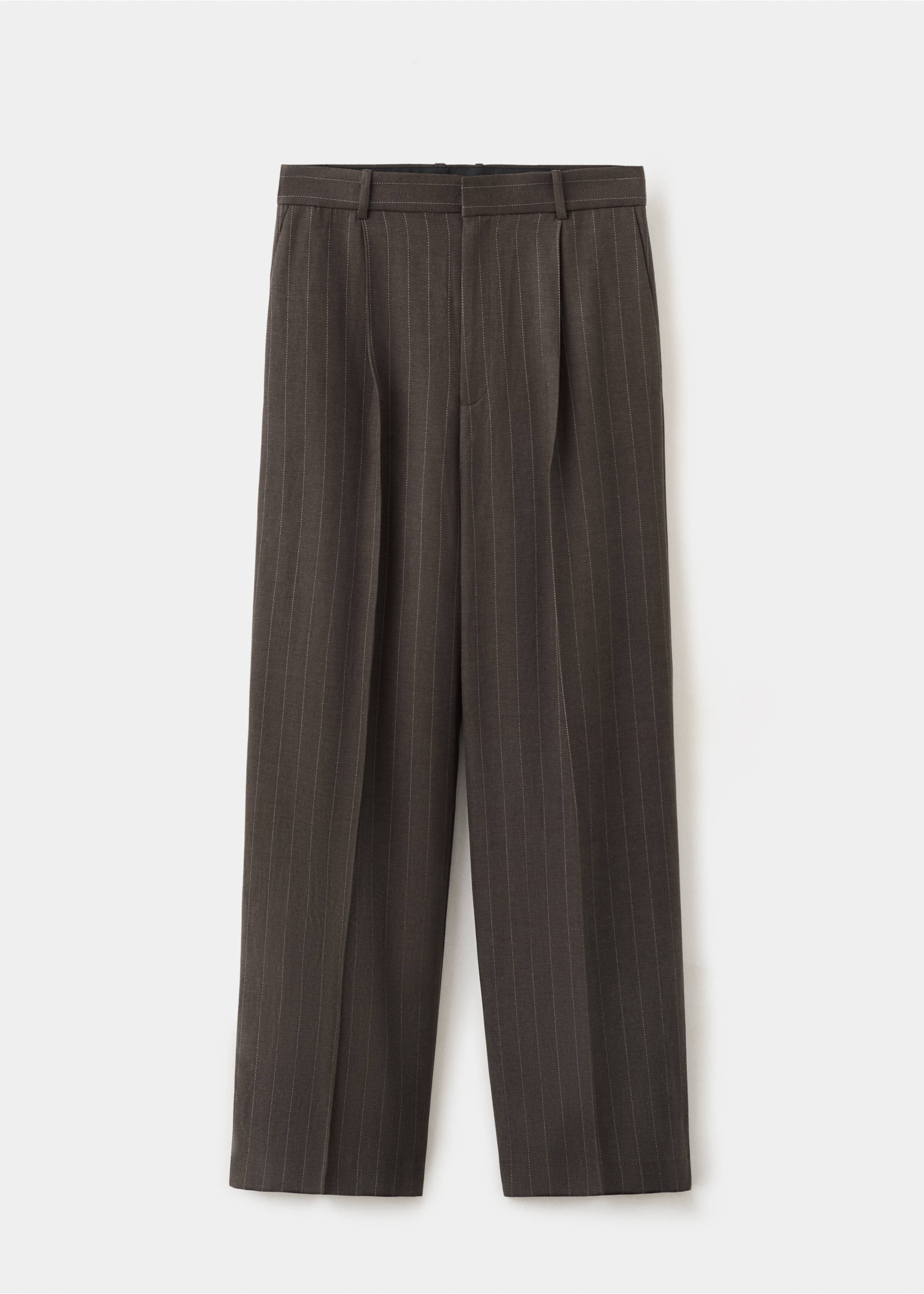 Lyocell suit trousers - Article without model, Chocolate. Ref: 27026357-00.