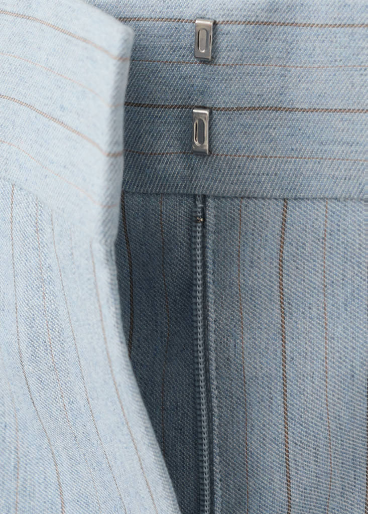 Pinstripe suit trousers — Blue