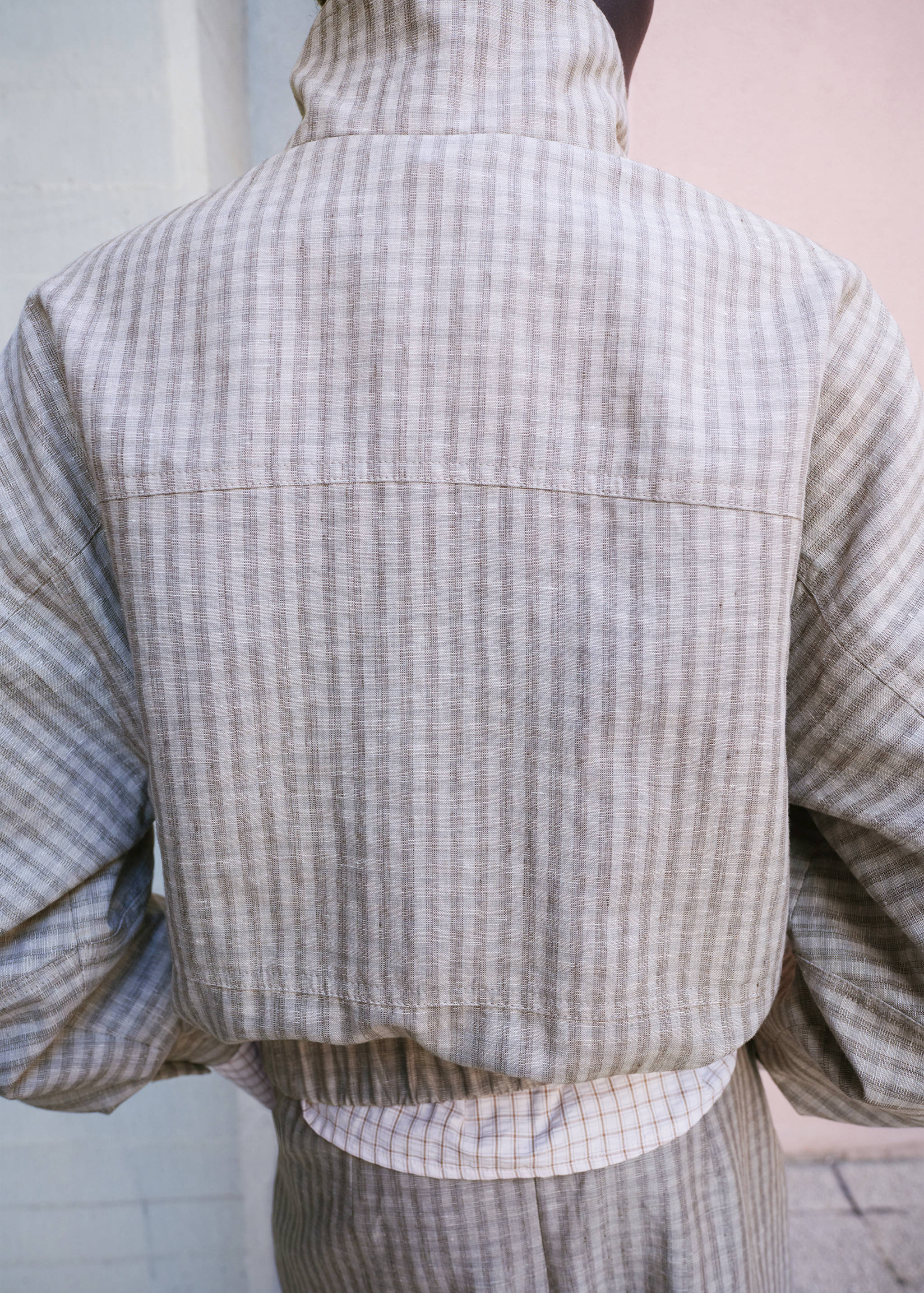 Veste bomber carreaux - Verso de l’article