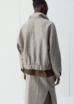 Checked bomber jacket — Light/Pastel Grey 11