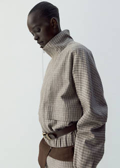 Checked bomber jacket — Light/Pastel Grey 12