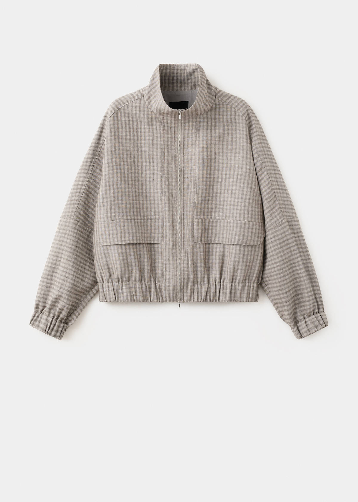 Checked bomber jacket — Light/Pastel Grey