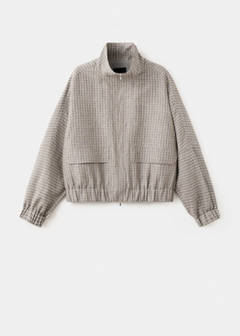 Checked bomber jacket — Light/Pastel Grey 27