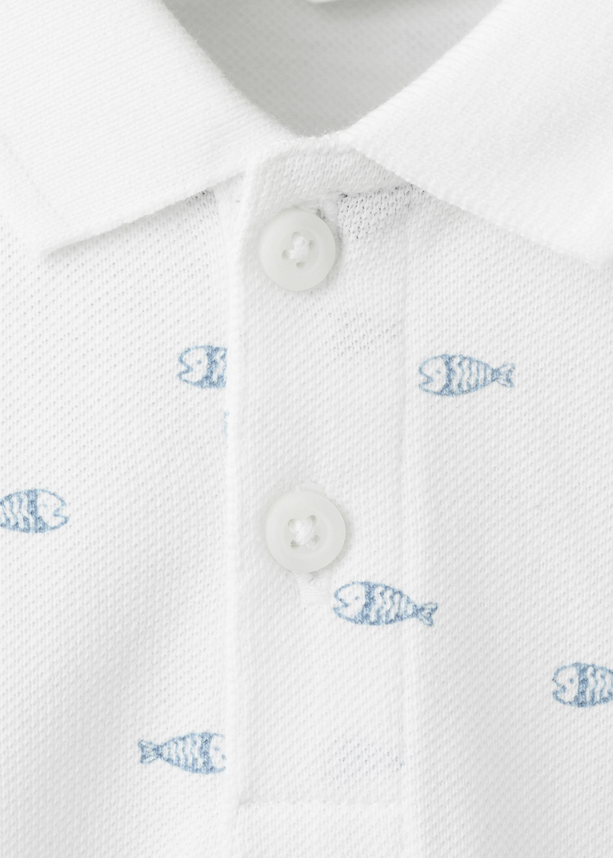 Tricou polo din bumbac imprimat - Detaliu al articolului 8