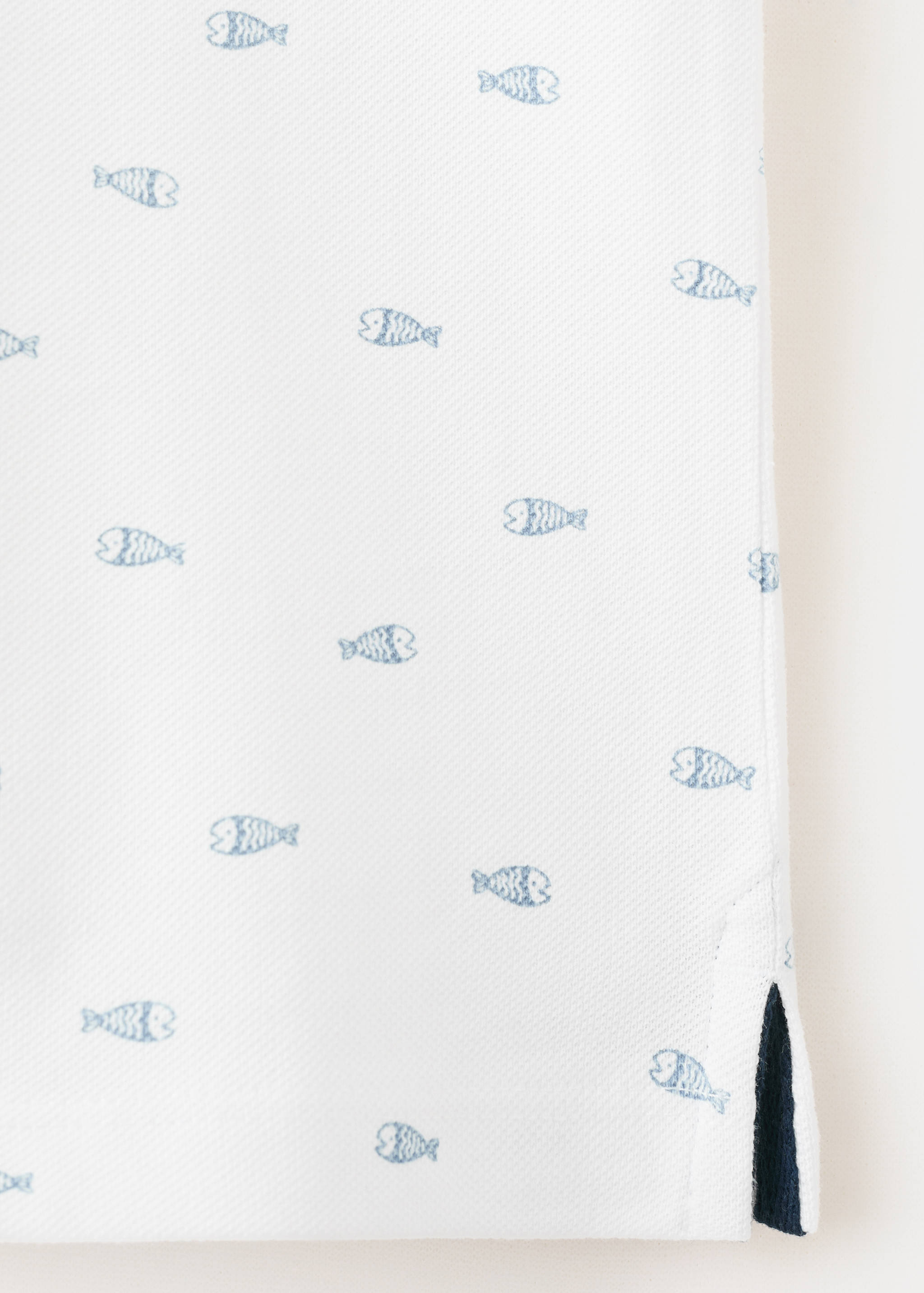 Tricou polo din bumbac imprimat - Detaliu al articolului 0