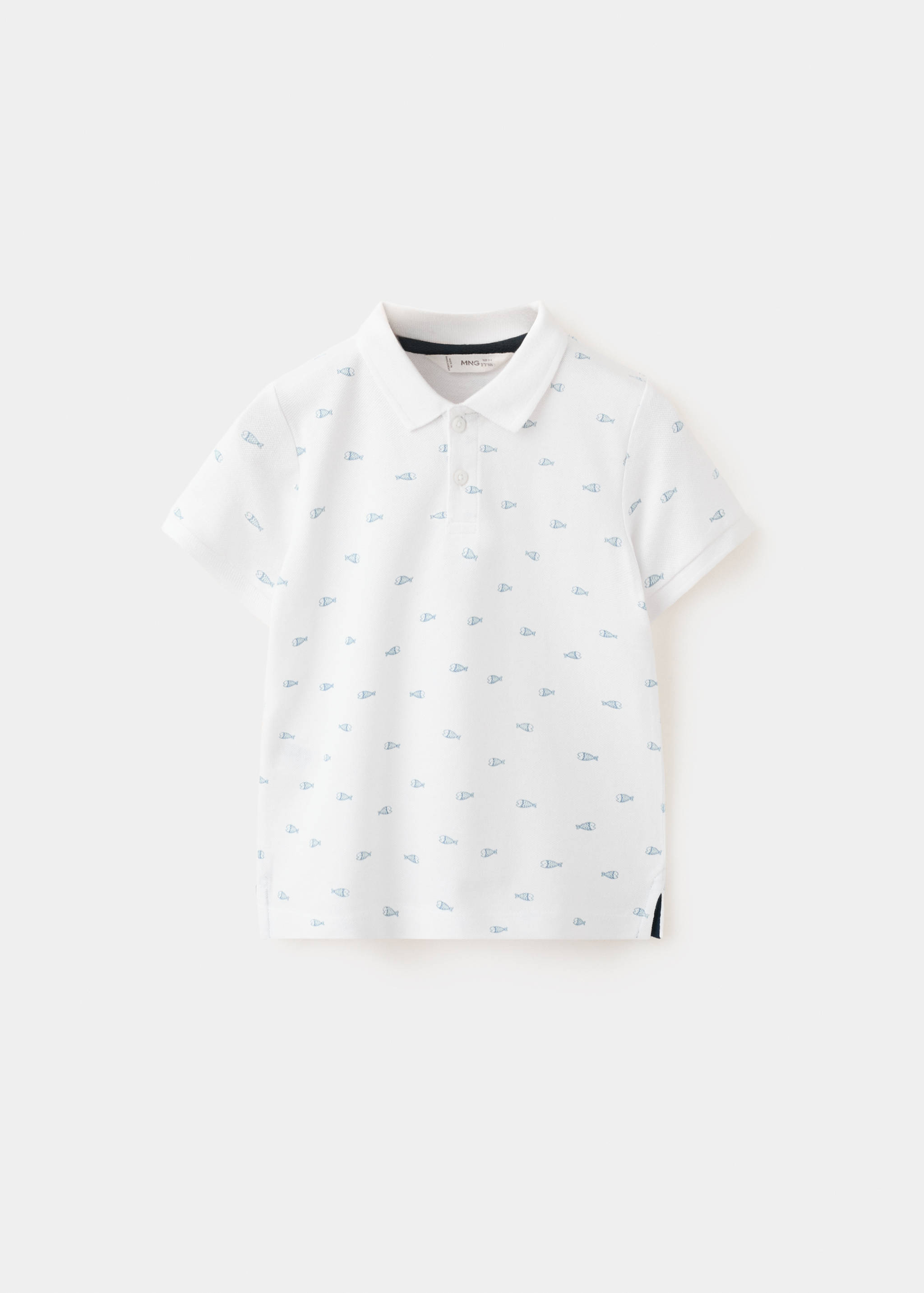 Printed cotton polo shirt - Article without model
