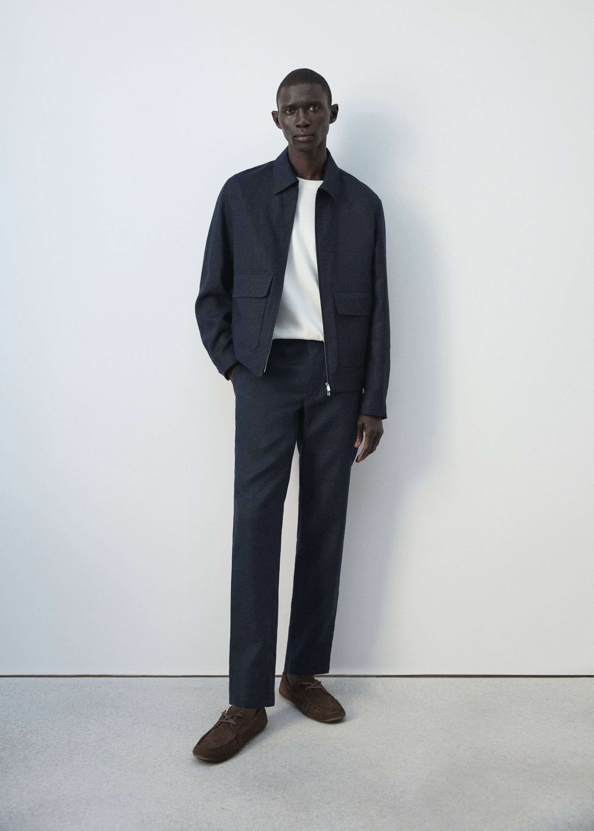 Брюки 100% лен slim fit - Деталь изделия 4