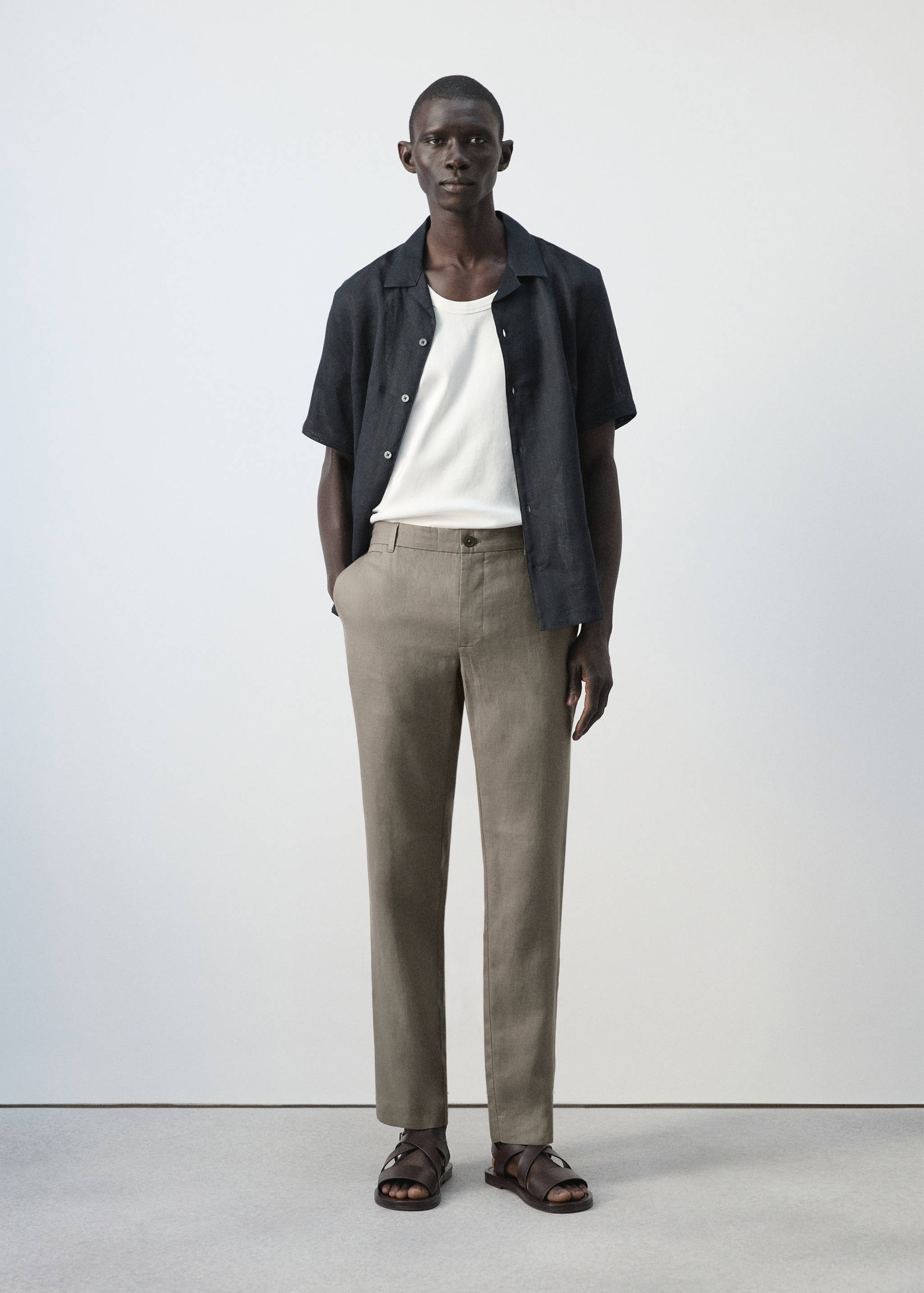 Брюки 100% лен slim fit - Общий план