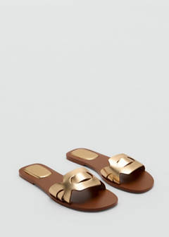 Leather straps sandals — Gold 2