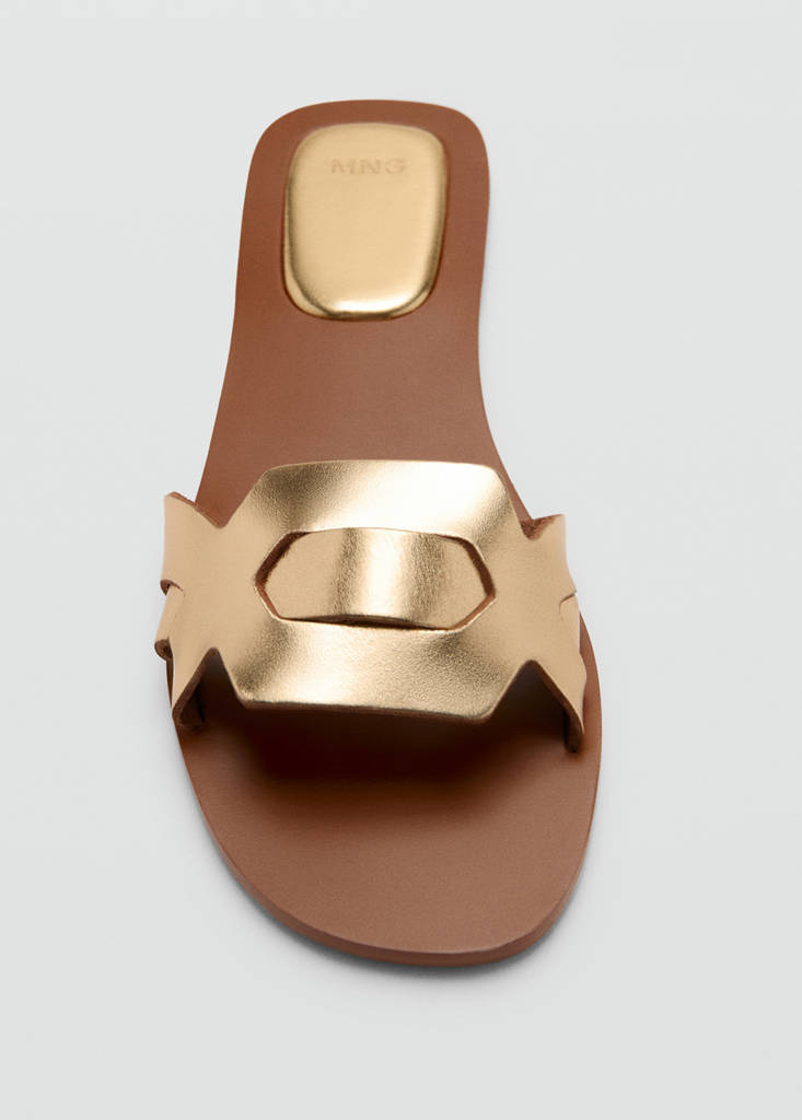 Leather straps sandals — Gold