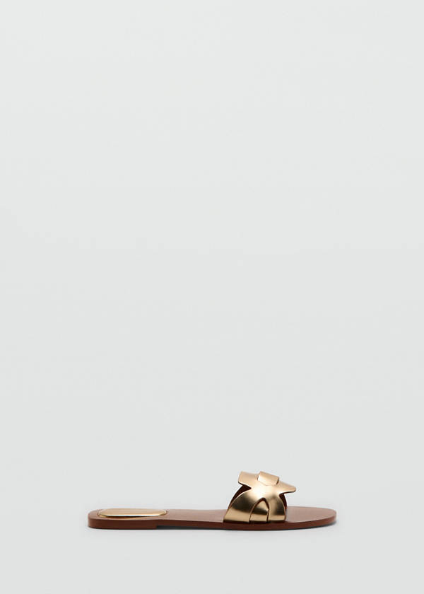 Leather straps sandals — Gold