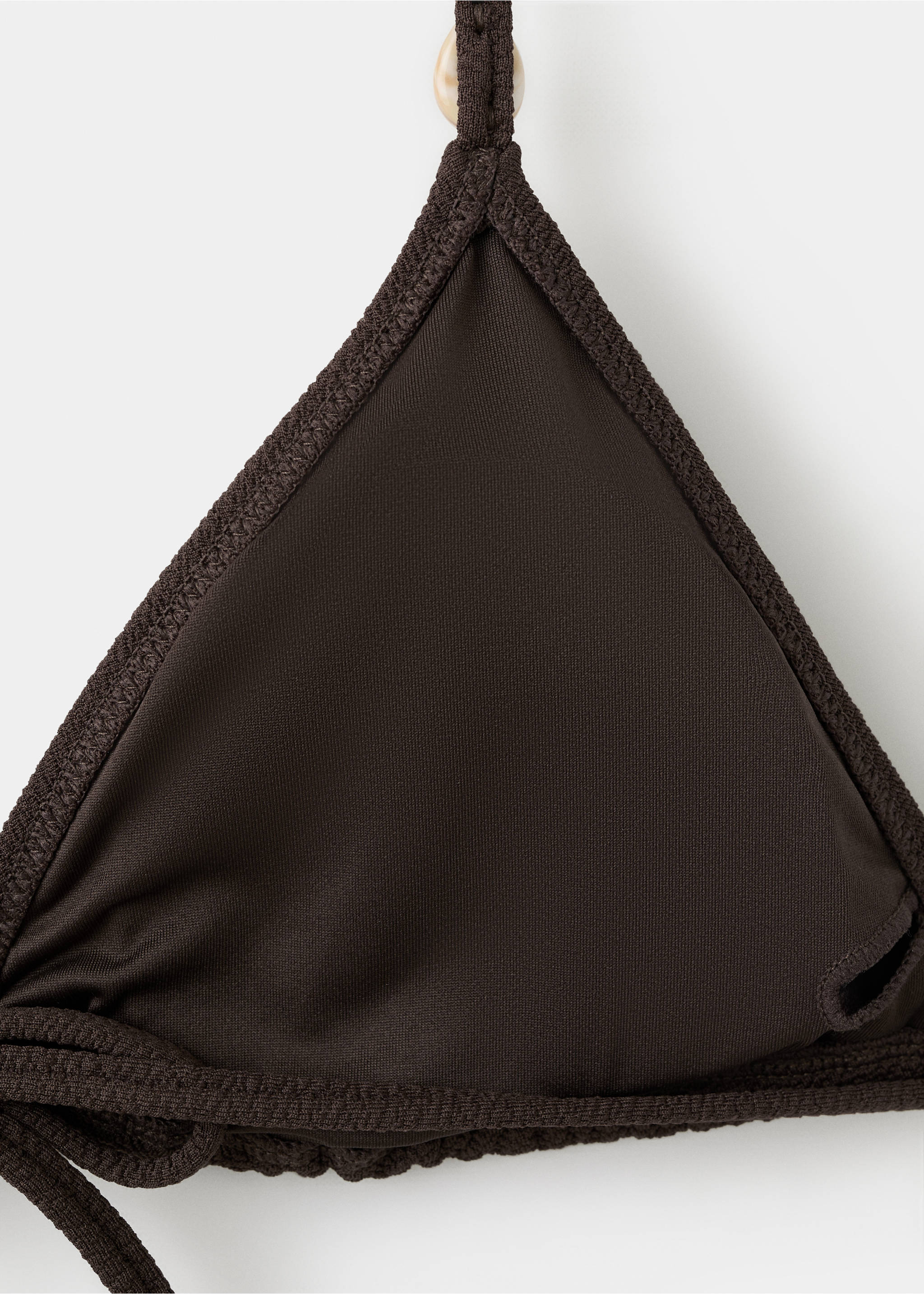 Bikini with shells, mid-rise bottoms - Details of the article 0, Brown. Ref: 27026715-00.