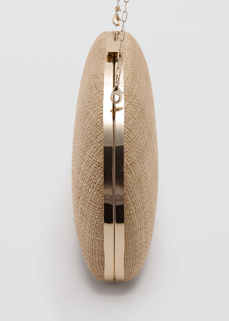 Natural fiber clutch bag — Beige