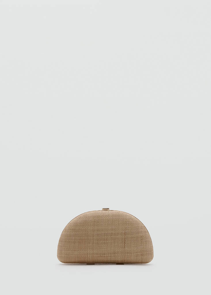 Natural fiber clutch bag — Beige