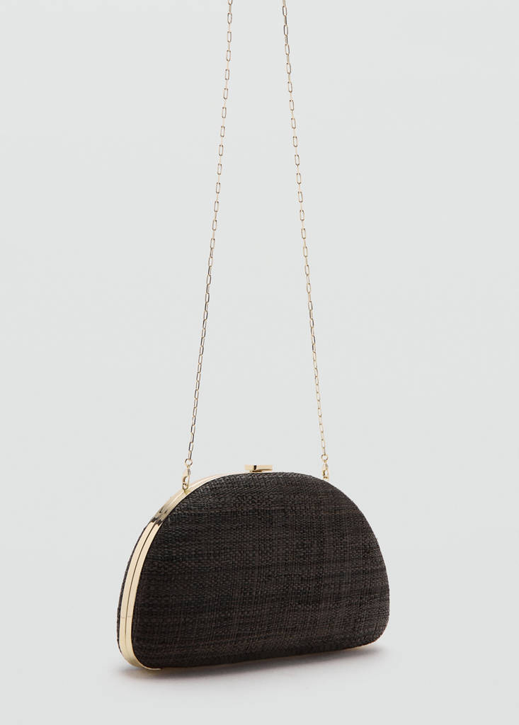 Natural fiber clutch bag — Chocolate