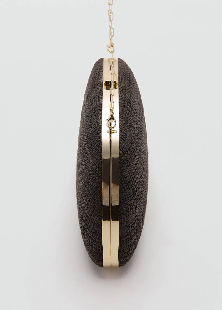 Natural fiber clutch bag — Chocolate