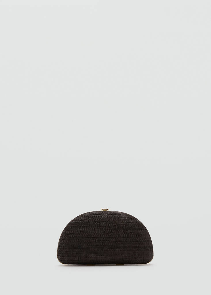 Natural fiber clutch bag — Chocolate